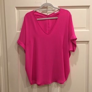 Hot Pink Lush Blouse Size M